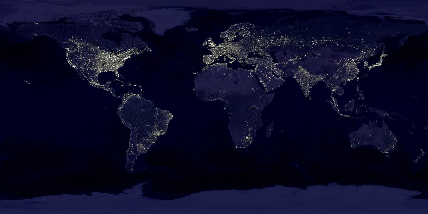 Image Sattelite Monde Nuit