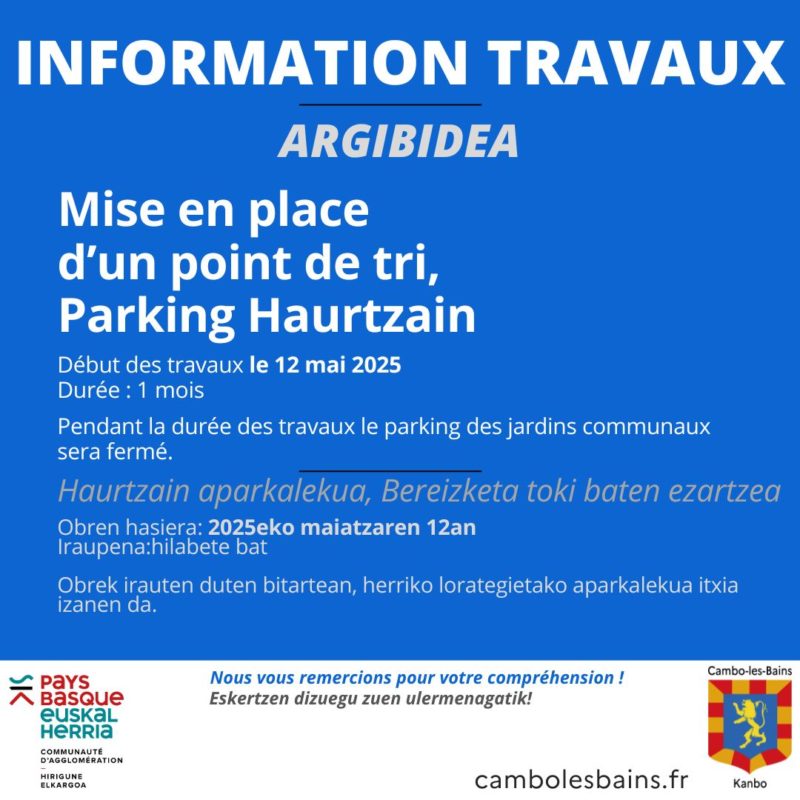 Travaux Haurtzain