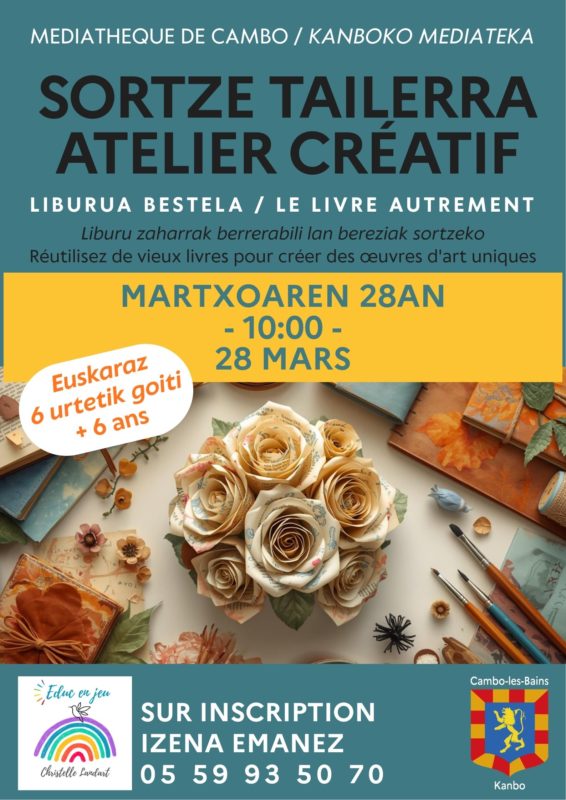 Affiche Atelier Création Livres Christelle Landart A4