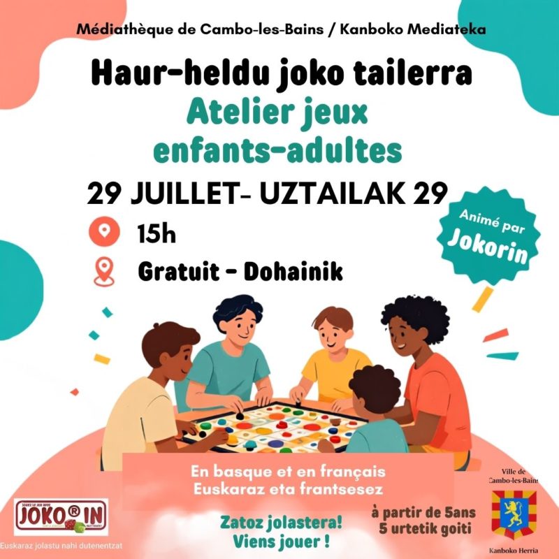 Atelier Jx Adultes Enfants 29.07